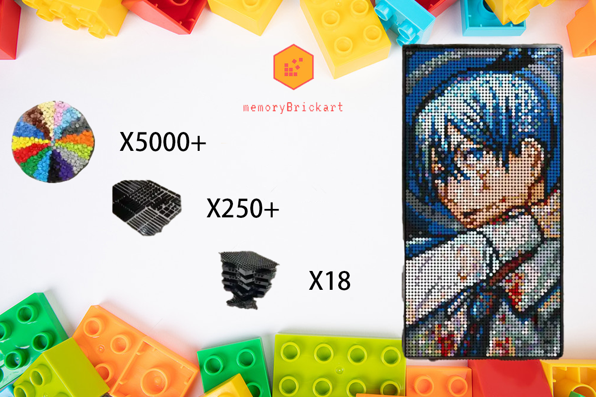 mchico❇︎ページ MemoryBrickart LEGO Mosaic - Hayakawa Aki Chainsaw Man - 48x96