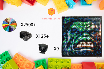 MemoryBrickart LEGO Mosaic - The Hulk - 48x48 - MemoryBrickart