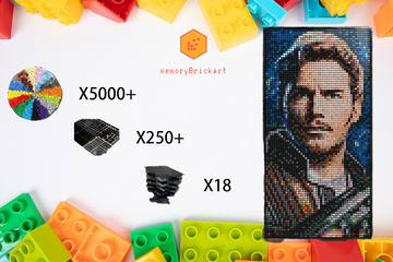 MemoryBrickart LEGO Mosaic - Star Lord - 48x96 - MemoryBrickart