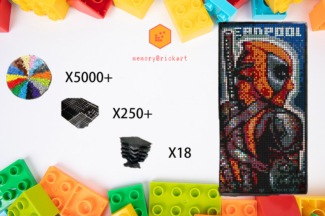 MemoryBrickart LEGO Mosaic - Deadpool Pixel art - 48x96 - MemoryBrickart