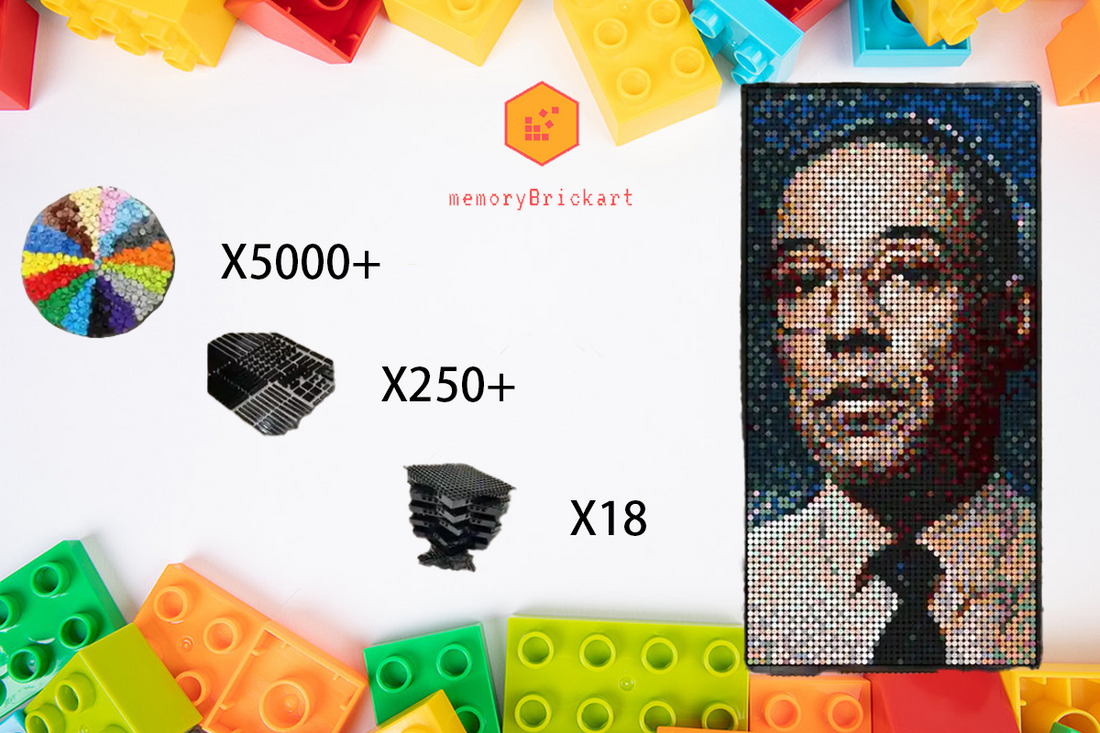 MemoryBrickart LEGO Mosaic - Gustavo Fring Pixel Art - 48x96 - MemoryBrickart