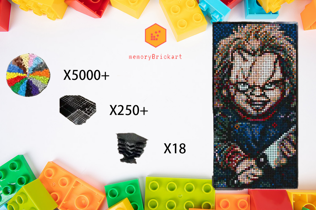 MemoryBrickart LEGO Mosaic - Chucky Pixel art - 48x96 - MemoryBrickart