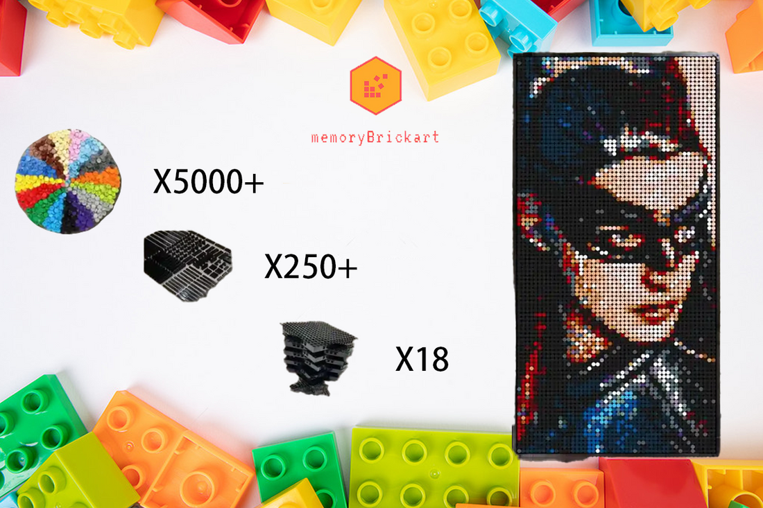 MemoryBrickart LEGO Mosaic - Catwoman Pixel art - 48x96 - MemoryBrickart