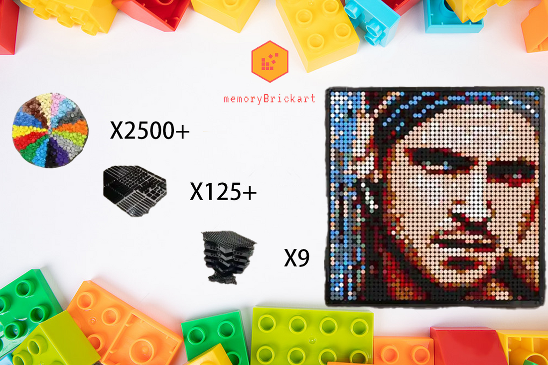 MemoryBrickart LEGO Mosaic - Jesse Bruce Pinkma Portrait - 48x48 - MemoryBrickart