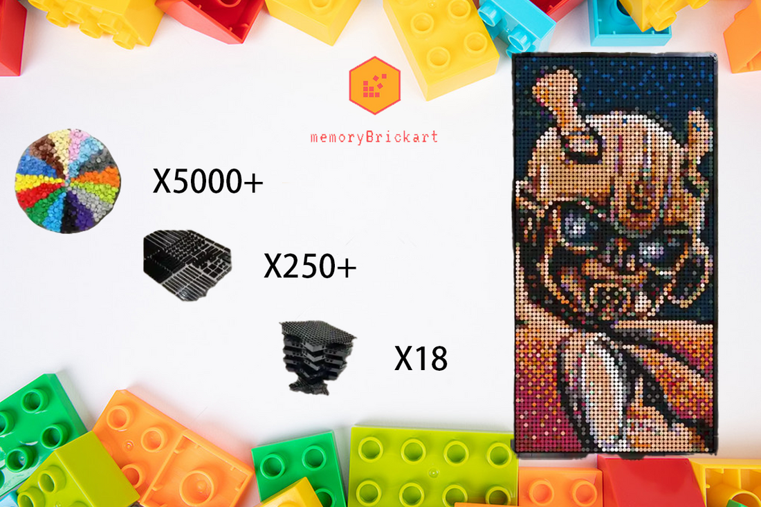 MemoryBrickart LEGO Mosaic - Bumblebee Pixel art - 48x96 - MemoryBrickart