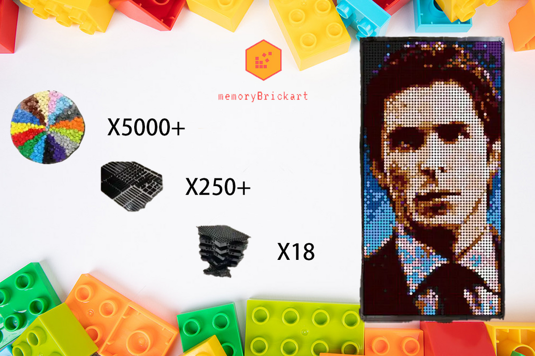 MemoryBrickart LEGO Mosaic - Bruce Wayne Pixel art - 48x96 - MemoryBrickart