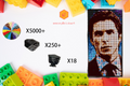 MemoryBrickart LEGO Mosaic - Bruce Wayne Pixel art - 48x96 - MemoryBrickart