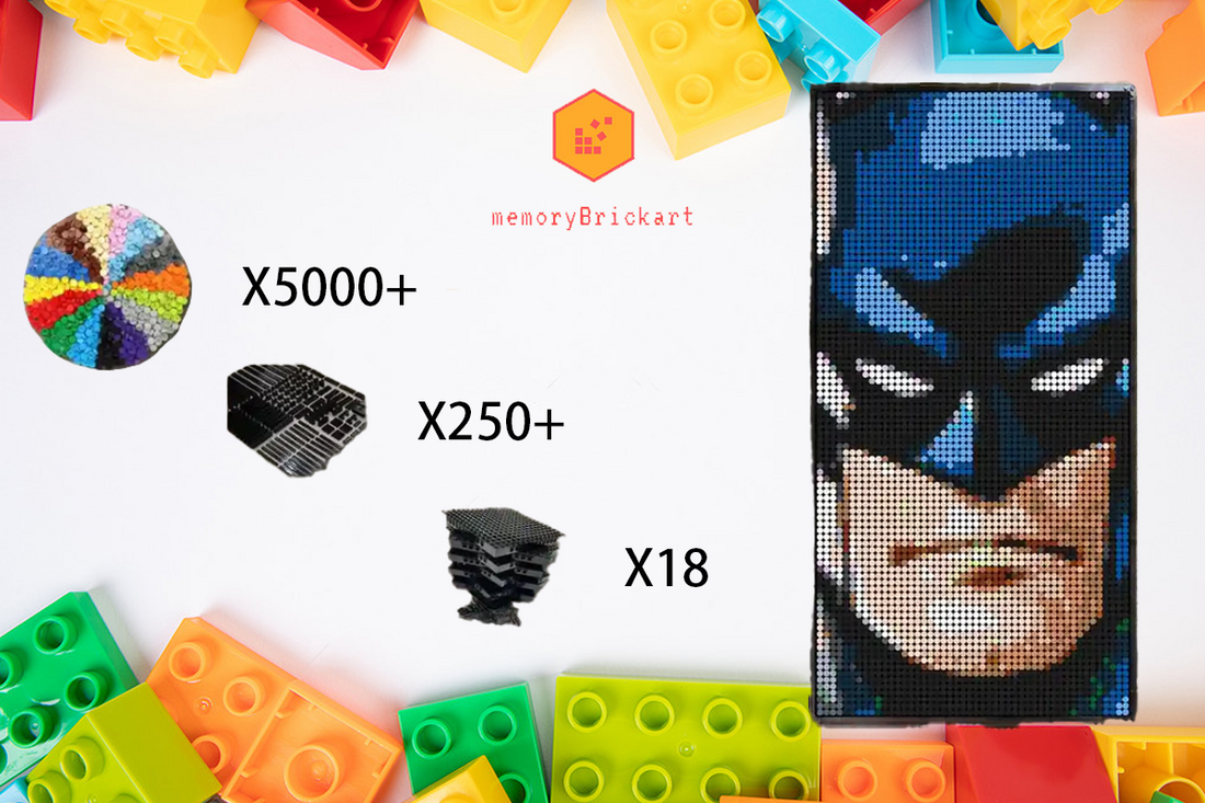 MemoryBrickart LEGO Mosaic - Batman Pixel art - 48x96 - MemoryBrickart