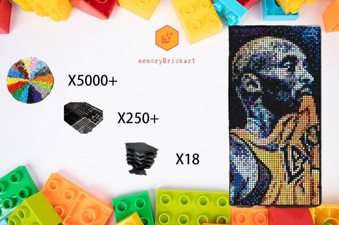 MemoryBrickart LEGO Mosaic - Kobe Bryant - 48x96 - MemoryBrickart