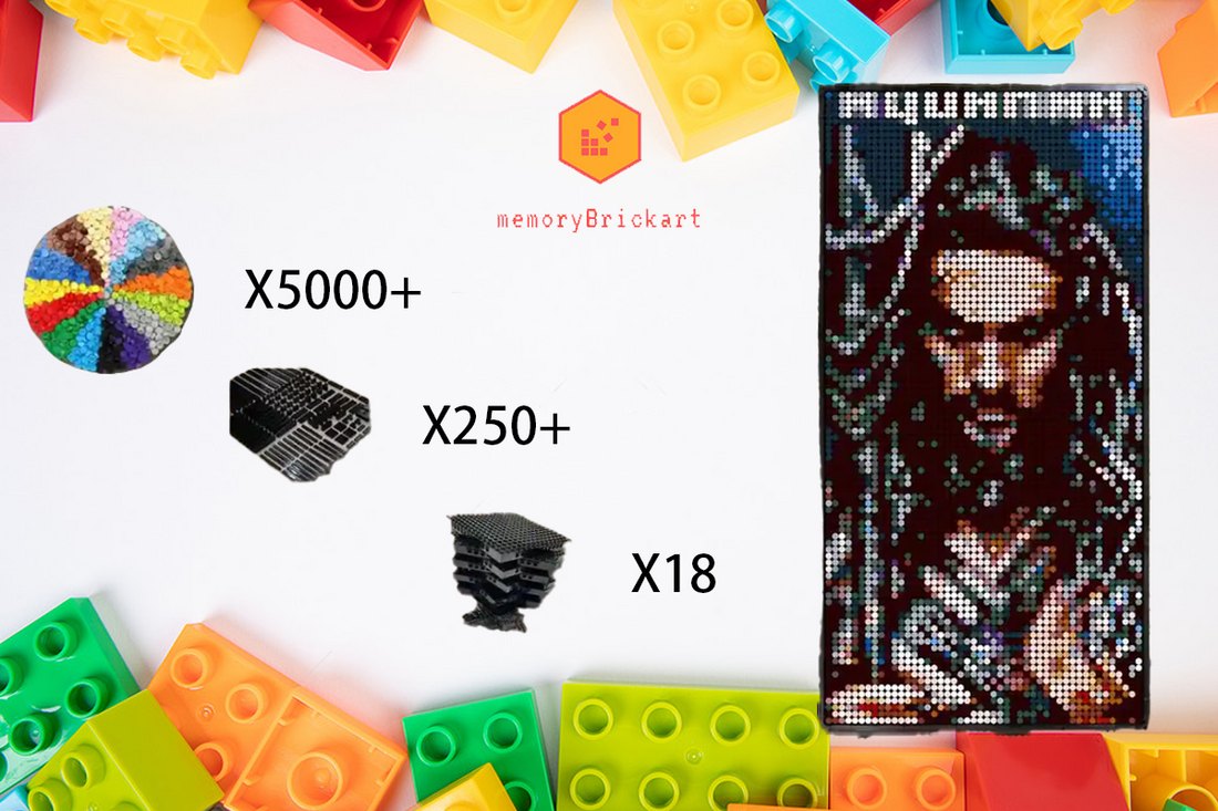 MemoryBrickart LEGO Mosaic - Aquaman Pixel art - 48x96 - MemoryBrickart