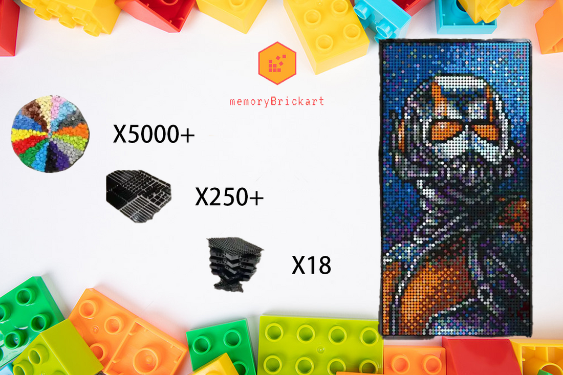 MemoryBrickart LEGO Mosaic - Ant-Man Pixel art - 48x96 - MemoryBrickart