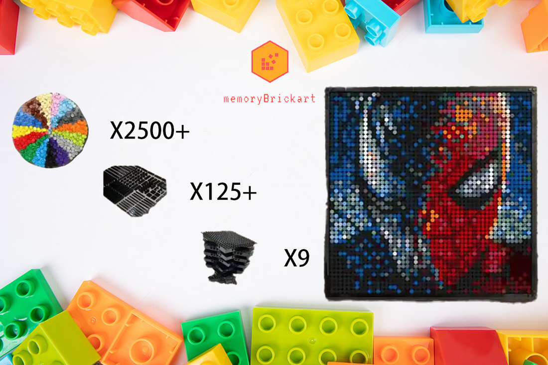 MemoryBrickart LEGO Mosaic - SpiderMan+Venom - 48x48 - MemoryBrickart