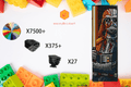 MemoryBrickart LEGO Mosaic - Darth Vader Portrait - 48x144 - MemoryBrickart
