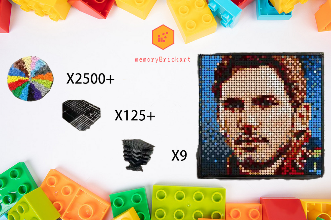 MemoryBrickart LEGO Mosaic - Star Lord Portrait - 48x48 - MemoryBrickart