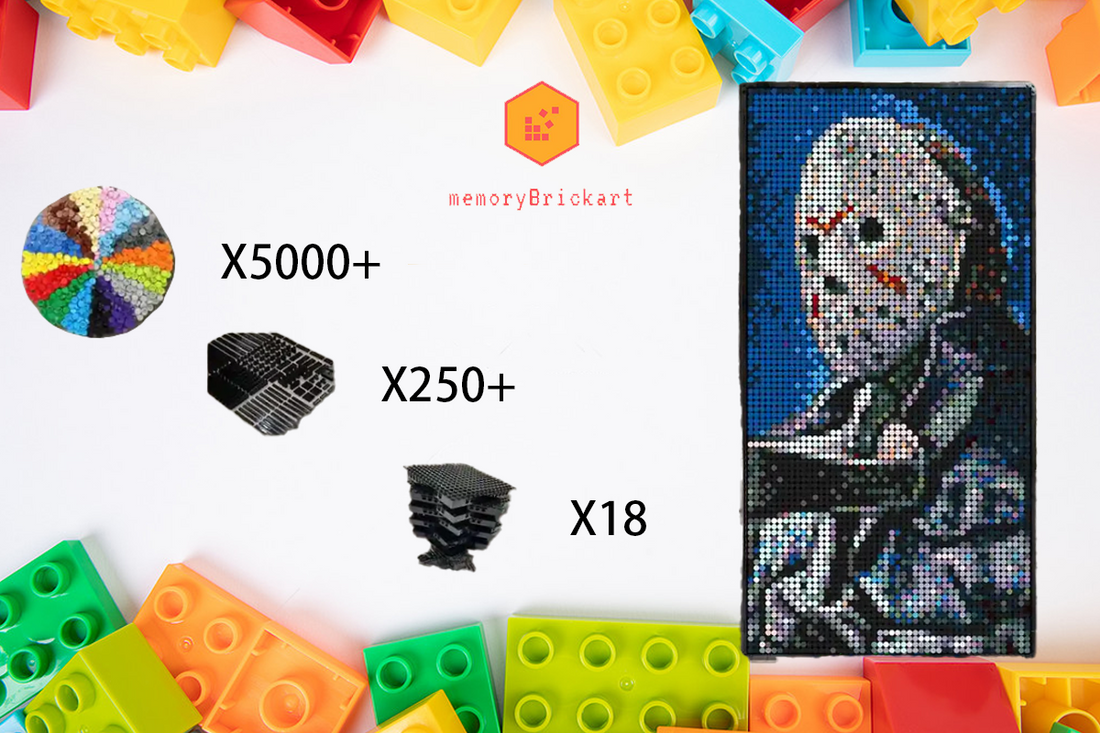 MemoryBrickart LEGO Mosaic - Jason Voorhees - 48x96 - MemoryBrickart