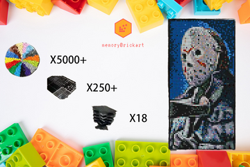 MemoryBrickart LEGO Mosaic - Jason Voorhees - 48x96 - MemoryBrickart
