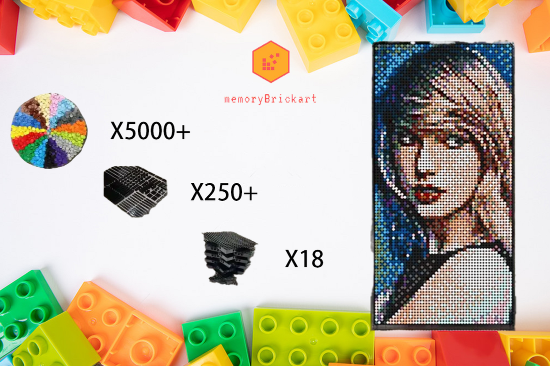 MemoryBrickart LEGO Mosaic - Taylor Swift - 48x96 - MemoryBrickart