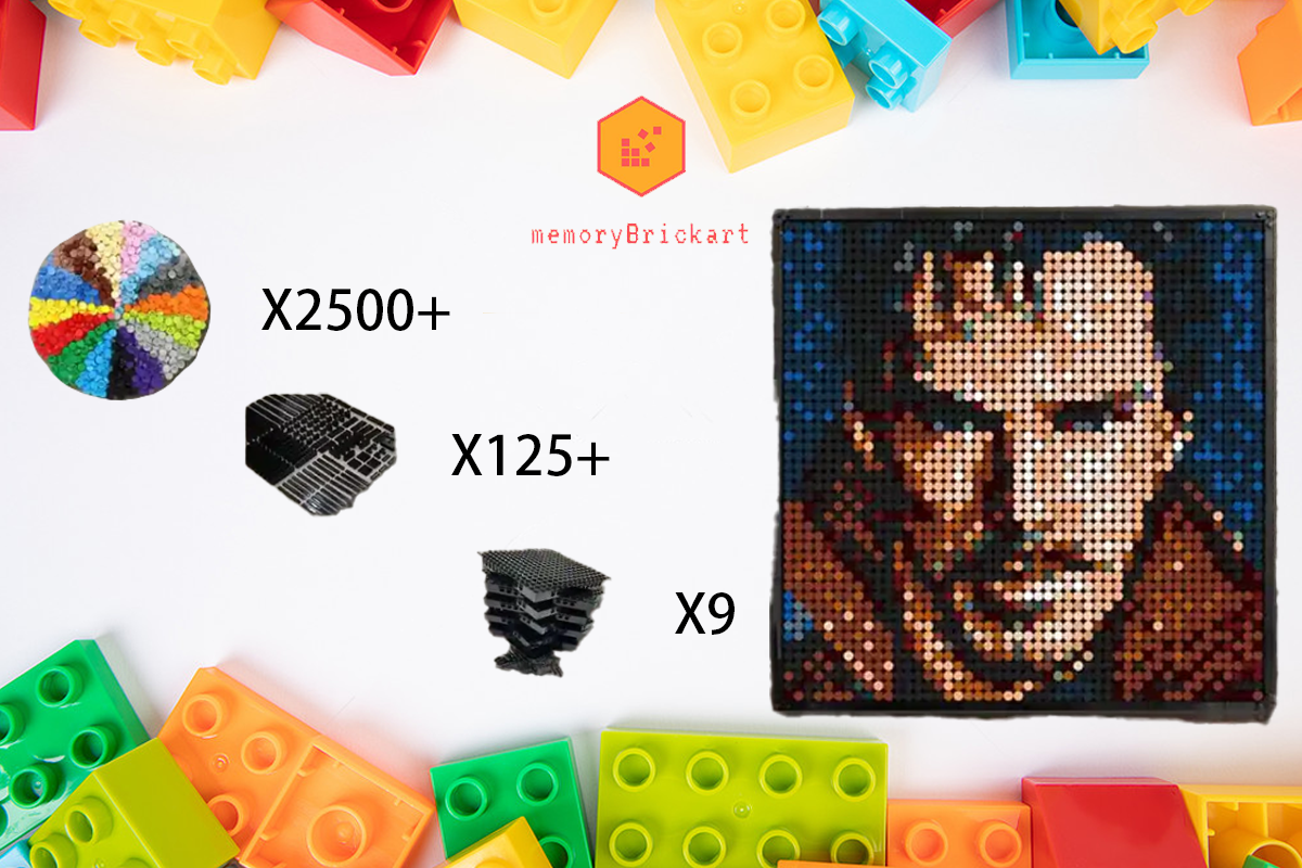 MemoryBrickart LEGO Mosaic - Doctor Strange Portrait - 48x48 - MemoryBrickart