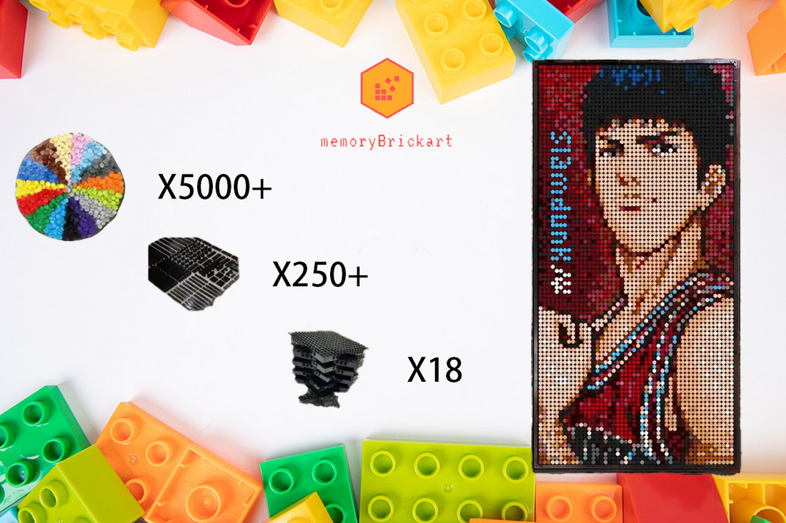 MemoryBrickart LEGO Mosaic - Hisashi Mitsui Portrait - 48x96 - MemoryBrickart