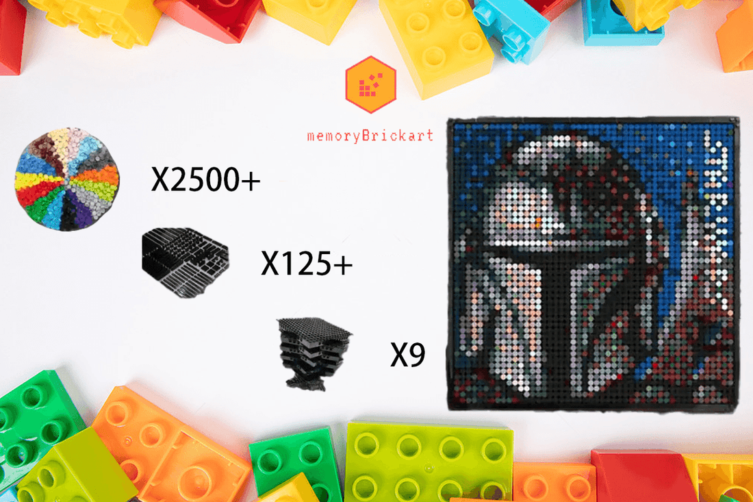 MemoryBrickart LEGO Mosaic- Mandalorian - 48x48 - MemoryBrickart