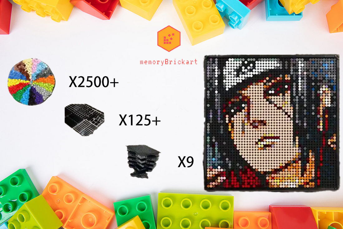 MemoryBrickart LEGO Mosaic - Uchiha Itachi Portrait - 48x48 - MemoryBrickart
