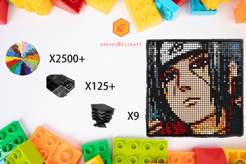 MemoryBrickart LEGO Mosaic - Uchiha Itachi Portrait - 48x48 - MemoryBrickart