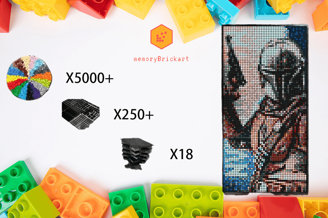 MemoryBrickart LEGO Mosaic - Mandalorian - 48x96 - MemoryBrickart