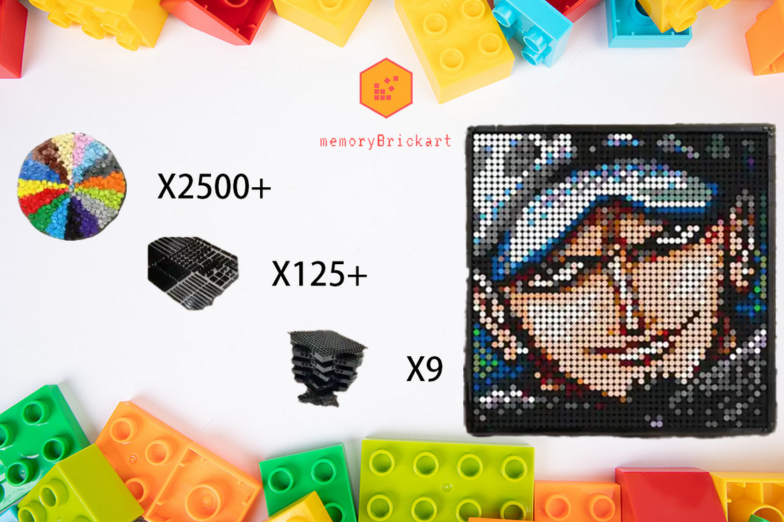 MemoryBrickart LEGO Mosaic - Trafalgar Law Portrait -48x48 - MemoryBrickart