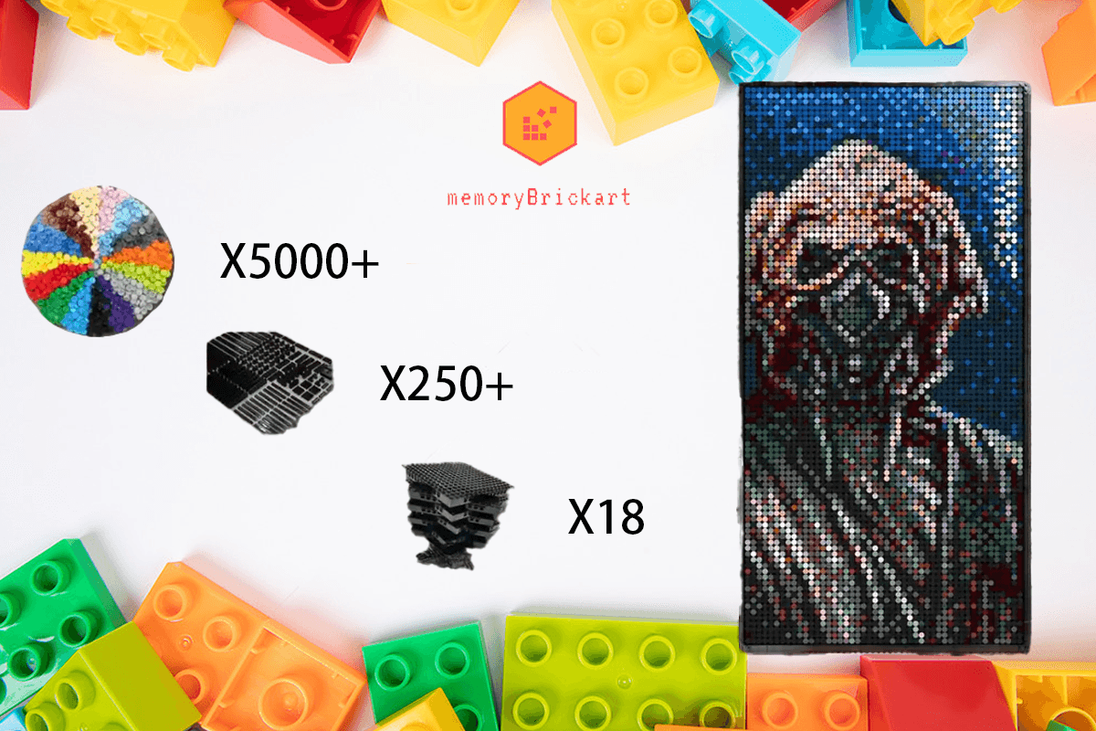 MemoryBrickart LEGO Mosaic - Plo Koon - 48x96 - MemoryBrickart