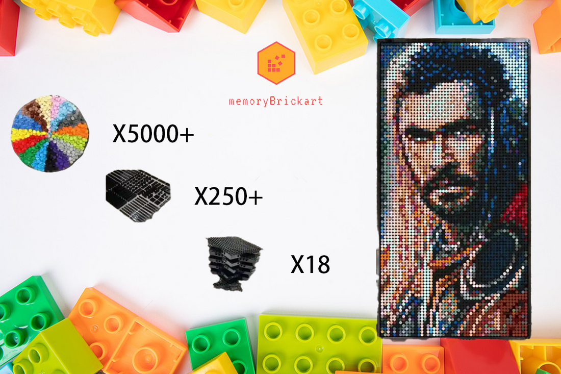 MemoryBrickart LEGO Mosaic - Thor - 48x96 - MemoryBrickart