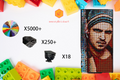 MemoryBrickart LEGO Mosaic - Jesse Bruce Pinkman - 48x96 - MemoryBrickart