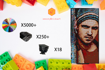 MemoryBrickart LEGO Mosaic - Jesse Bruce Pinkman - 48x96 - MemoryBrickart