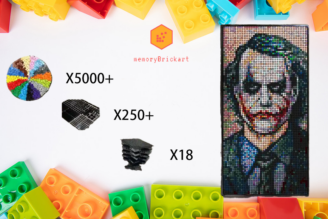 MemoryBrickart LEGO Mosaic - The Joker(5) - 48x96 - MemoryBrickart