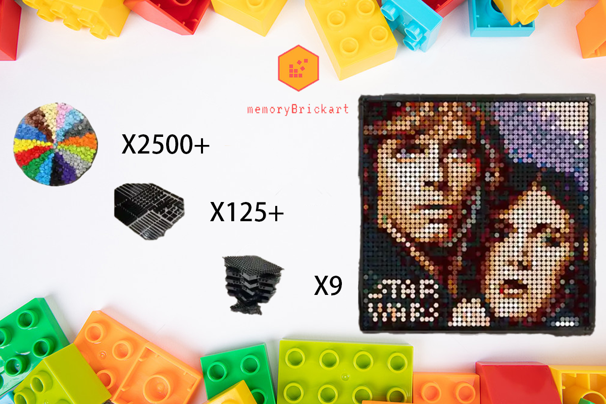 MemoryBrickart LEGO Mosaic - Star Wars Portrait - 48x48 - MemoryBrickart