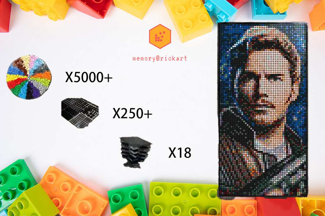 MemoryBrickart LEGO Mosaic - Star Lord - 48x96 - MemoryBrickart