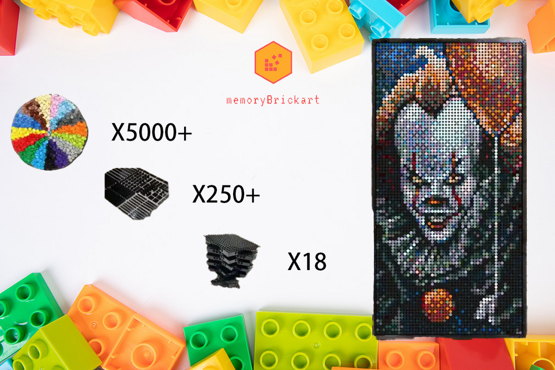 MemoryBrickart LEGO Mosaic - Pennywise - 48x96 - MemoryBrickart