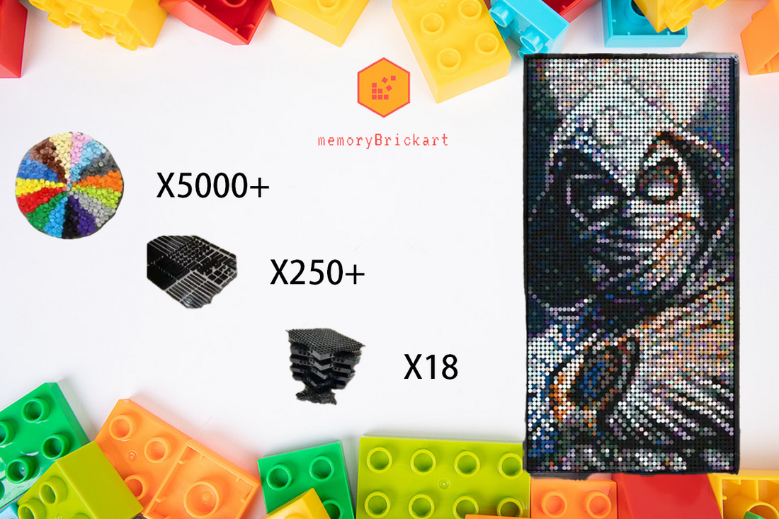 MemoryBrickart LEGO Mosaic - Moon Knight - 48x96 - MemoryBrickart