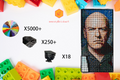 MemoryBrickart LEGO Mosaic - Hank Schrader Pixel Ar - 48x96 - MemoryBrickart