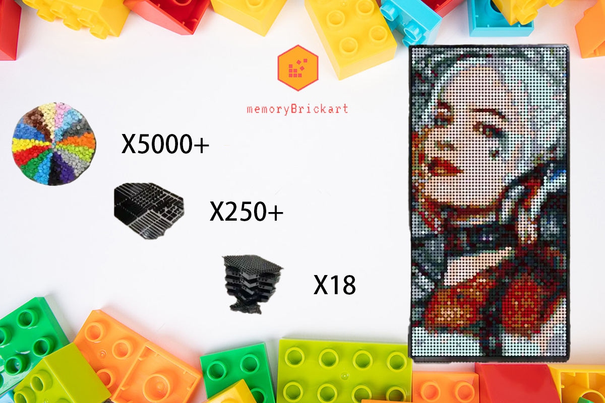 MemoryBrickart LEGO Mosaic - Harley Quinn Pixel art - 48x96 - MemoryBrickart