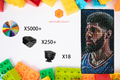 MemoryBrickart LEGO Mosaic - Paul George - 48×96 - MemoryBrickart