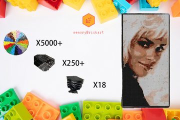 MemoryBrickart LEGO Mosaic - Halle Berry Pixel art - 48x96 - MemoryBrickart