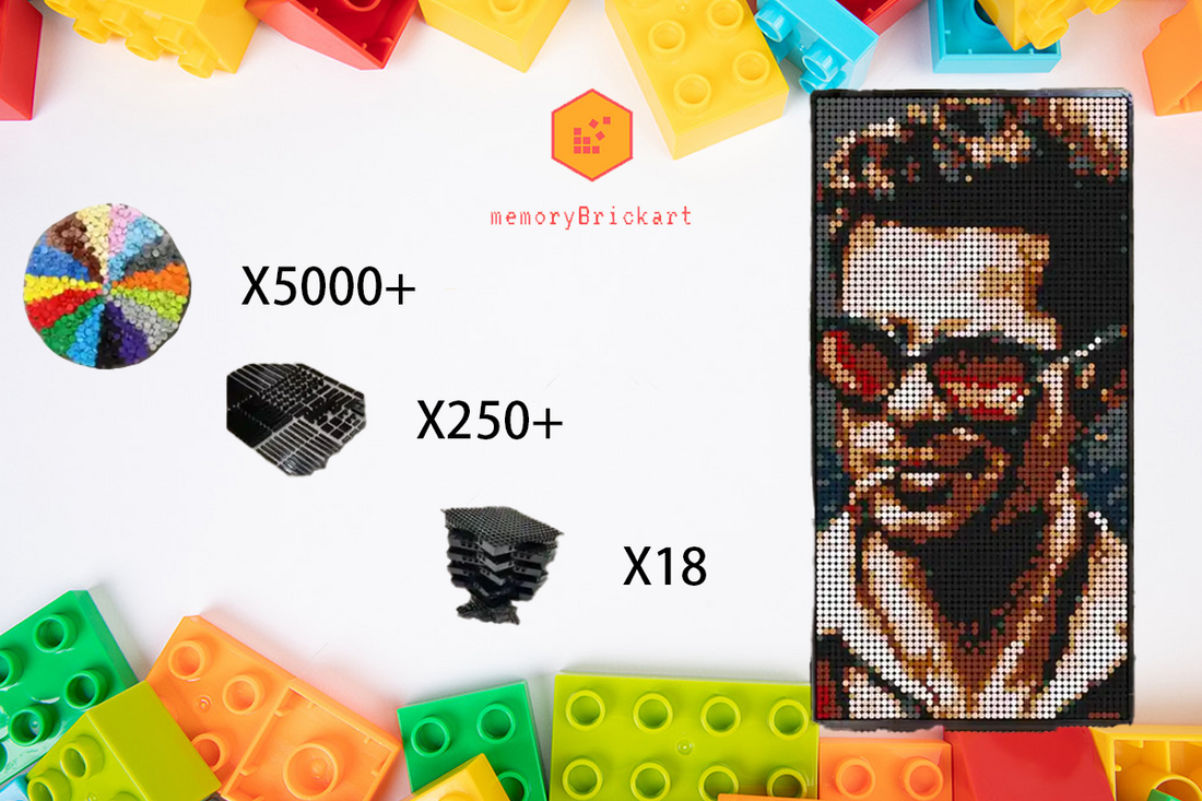 MemoryBrickart LEGO Mosaic - Tyler Durden - 48x96 - MemoryBrickart