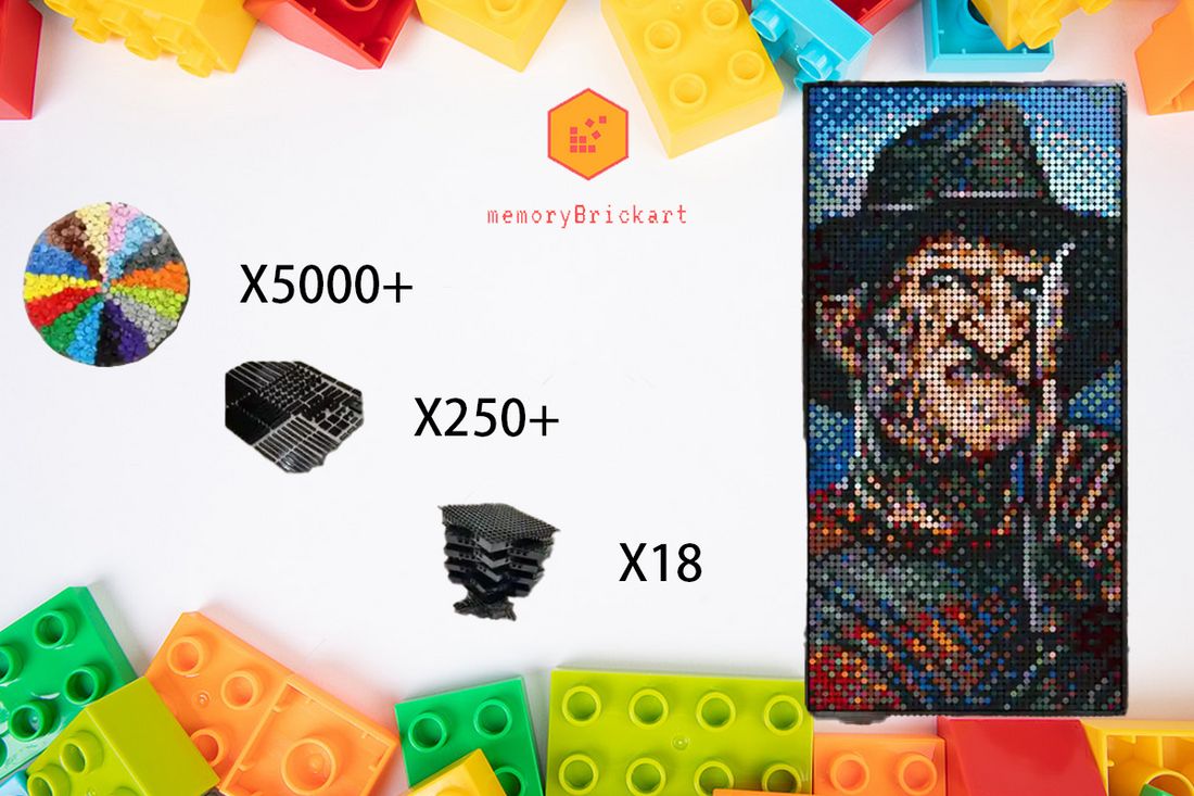 MemoryBrickart LEGO Mosaic - Freddy Krueger Pixel art - 48x96 - MemoryBrickart