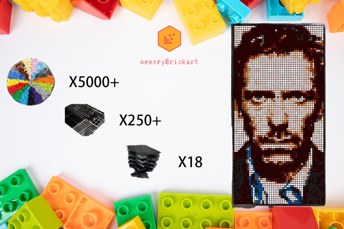 MemoryBrickart LEGO Mosaic - Dr House Pixel art - 48x96 - MemoryBrickart