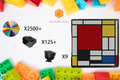 MemoryBrickart LEGO Mosaic - Mondrian - 48x48 - MemoryBrickart