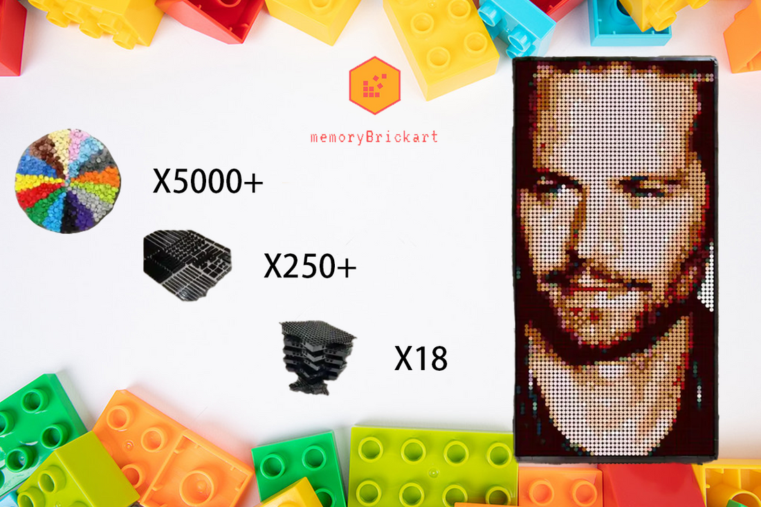 MemoryBrickart LEGO Mosaic - Paul Walker - 48x96 - MemoryBrickart